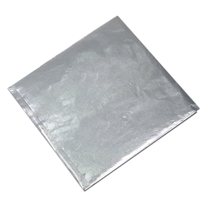PABCK 500 Pcs 5 Colors Chocolate Candy Wrappers Aluminium Foil Wrapping Papers Square Sweets Lolly Paper Food Tin Foil Wrappers for Candy Packaging Decoration (3.54x3.54 inches)