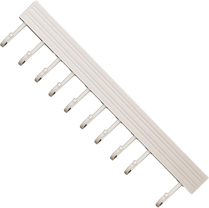 ZJchao Space Aluminum Kitchen Utensils Hanger Rack Organizer White (10 Hooks 50cm)