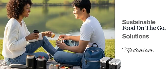 Modaniam Leak Proof Stainless Steel Bento Box, Stainless Steel Lunch Box For Adults, Metal Bento Box, Japanese Lunch Container, Large With Compartment, Korean Bentobox, Non Toxic, Microwave Safe
