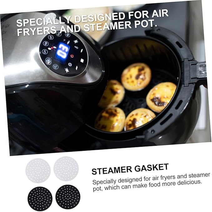 Ciieeo 18pcs Non-stick Air Fryer Liner Baking Mat Reusable Perforated Pad Oven Liner for Bottom Steamer Accessory Easy Food Removal Kitchen Gadget