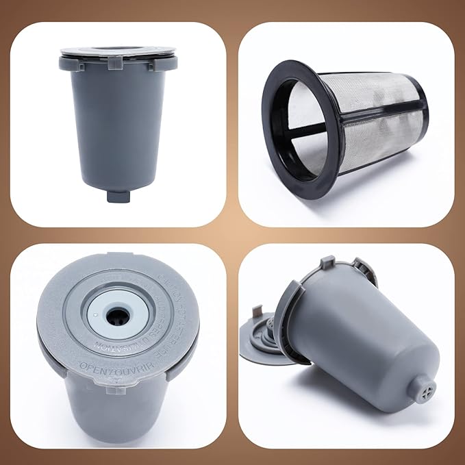 KEEPOW Reusable Filter Cup for Coffee Maker Filter Replacement Parts, Reusable Coffee Filters for Single Serve Coffee Maker for HomeBarista Reusable Filter Cup,1 Pack