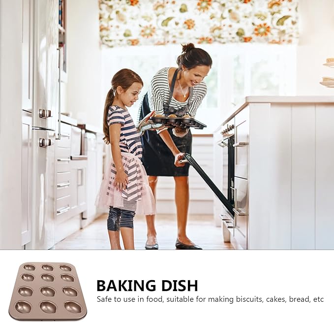 Cake Tin, Non-Stick Cake Mould, Baking Tools Baking Mold,Cake Mould,Baking Nonstick Baking Pan Metal Lemon Shape Bakeware Dish 12- Cup Non- Toxic Fondant Cookie Chocolate Mold Tray for Cupcake Jelly D