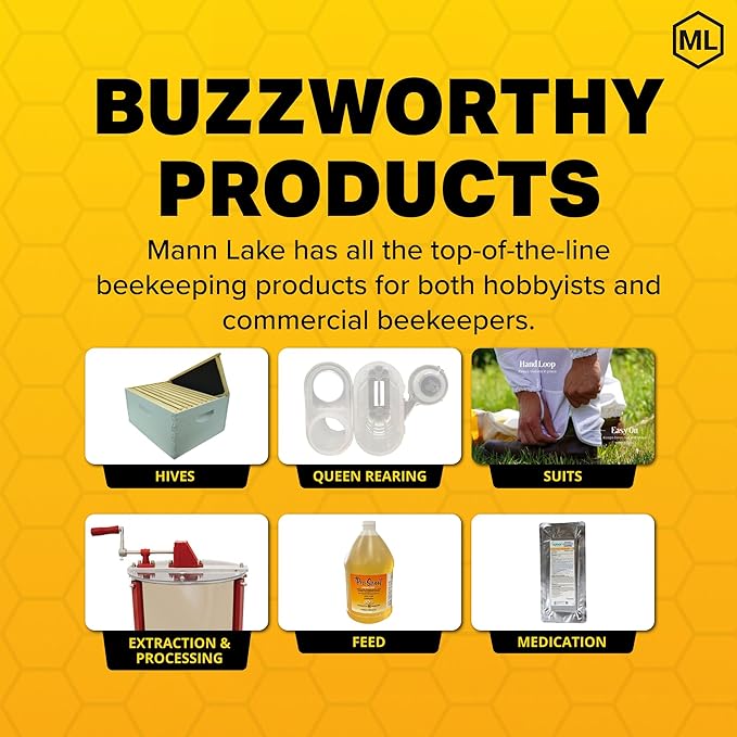 Mann Lake Refillable Hourglass Honey Jars | 1 lb Plastic Containers with Yellow Flip-Top Lids | Empty Bottles for Honey Storage & Dispensing | 24-Pack (Honey Not Included)