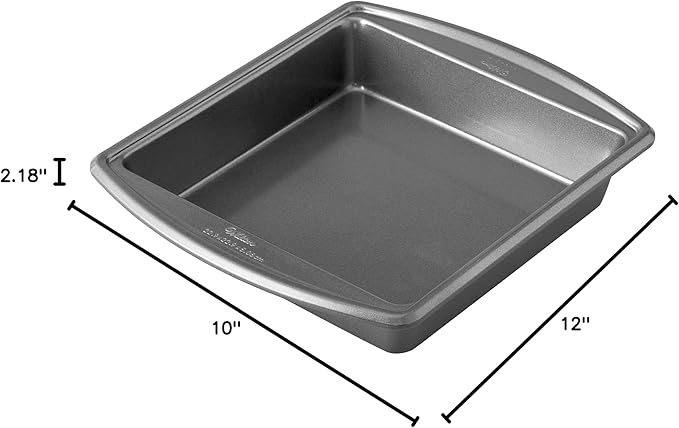 Wilton Platinum Non-Stick Square Cake Pan - Baking Pan for Brownies & Small Cakes - Made Without PFAS - Dishwasher Safe & Even Heat Distribution - 9 x 9 x 2 Inch