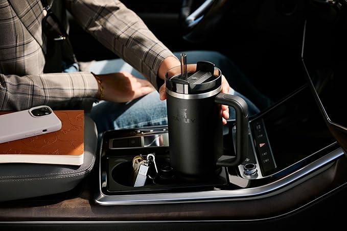 STANLEY Quencher H2.0 Tumbler with Handle and Straw 40 oz | Flowstate 3-Position Lid | Cup Holder Compatible for Travel | Insulated Stainless Steel Cup | BPA-Free | Cranberry