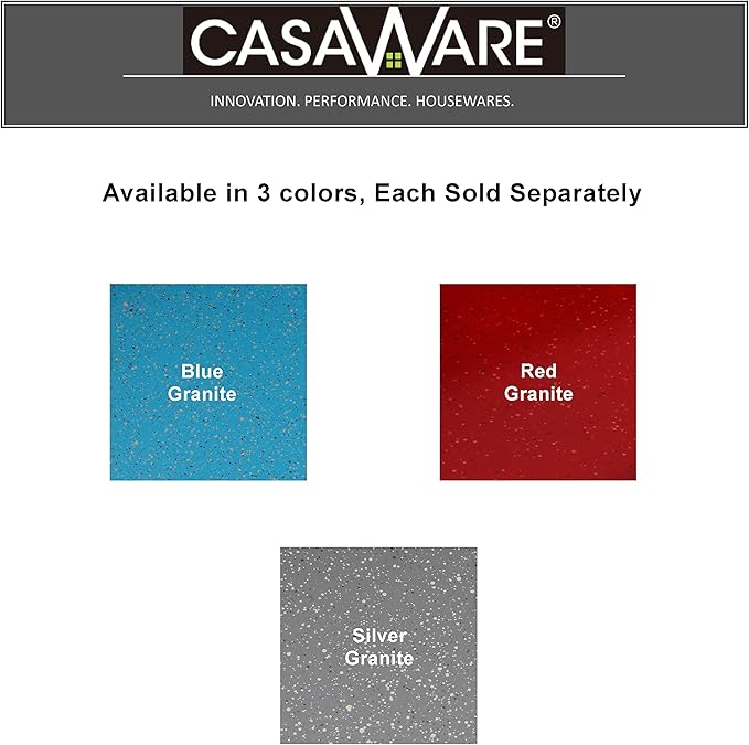 casaWare Jumbo Muffin Pan 6 Cup Ceramic Coated Non-Stick (Blue Granite)
