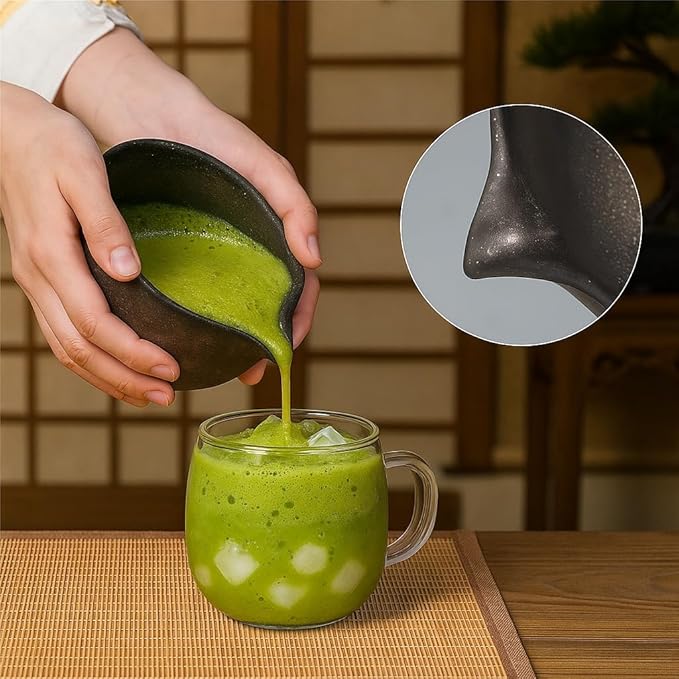 Matcha Whisk Set, 7-Piece Gilded Matcha Set with Ceramic Bowl, Whisk, Wooden Handle Sifter, Large Bamboo Mat and More โ Complete Matcha Kit with Gift Box for Matcha Lovers