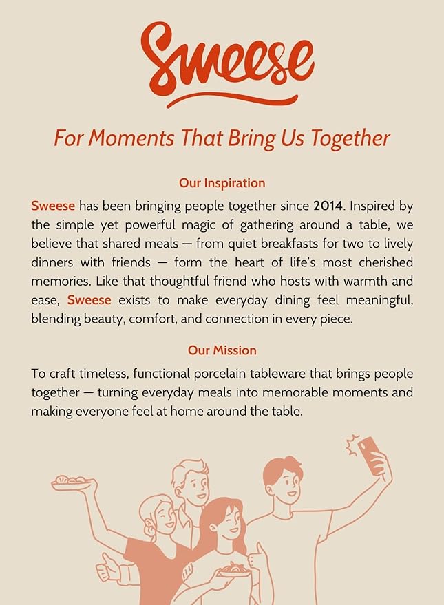 Sweese Pasta Bowls, 22 Ounce Salad Serving Bowls Set of 6, 7.6 Inch Porcelain Plates for Serving Dinner, Salad - Microwave Dishwasher Safe, Cool Assorted Colors