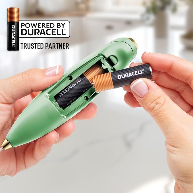 Zulay Kitchen Powerful Milk Frother Wand With 4 AA Duracell Batteries - Ultra Fast Handheld Drink Mixer - Electric Whisk Foam Maker for Coffee, Lattes, Cappuccino, Matcha & Creamer - Forest Gold