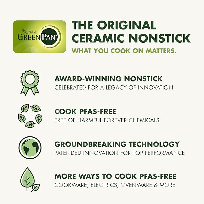 GreenPan Elite 14-in-1 Nonstick 6QT Electric Slow Cooker, PFAS-Free Ceramic Multi-Cooker, In-Pot Browning, Dishwasher Safe Lid & Removable Crock, Stainless Steel Steamer, Silicone Handles, White