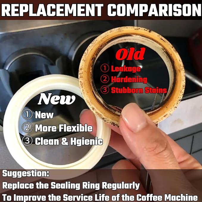 54MM Silicone Steam Ring 2PCS,Brevilles Gasket Replacement for Breville Espresso Machine Parts Breville Espresso Machine Accessories 878/870/860/840/810/500/450 and Sage 500/870/875/880/810/878