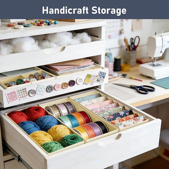 DIMJ Drawer Organizer Clothes Storage - 30 Pack Baby Dresser Organizer for Nursery, Foldable Closet Drawer Organizer Bins for Bedroom Organization, Fabric Storage Dividers for Socks, Underwears, Bras