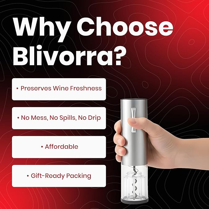 4-in-1 Rechargeable Electric Wine Opener Set with Aerator, Vacuum Stopper & Foil Cutter β Stainless Steel Portable Wine Bottle Opener Kit for Home Bar & Gifting