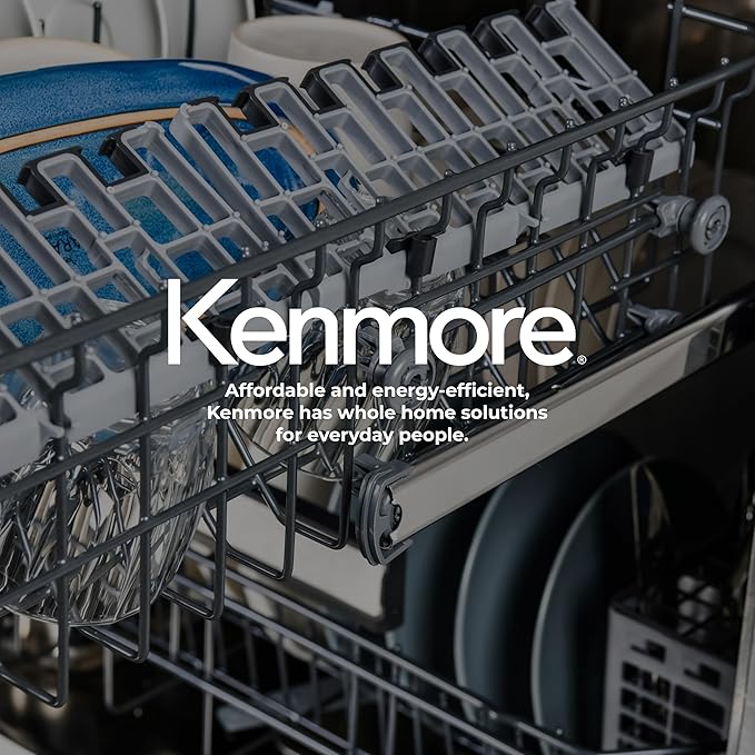 Kenmore 22-14605 24" Built-In Dishwasher - UltraWash Plus, TurboDry, SmartWash & EasyFlex Third Rack - 15 Place Settings - 45 DBA - ENERGY STAR Certified - 24" - Fingerprint Resistant Stainless Steel