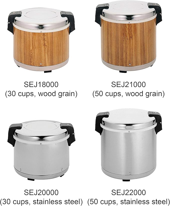 Excellante SEJ21000 Commercial Wood-Grain 50-Cup Rice Warmer