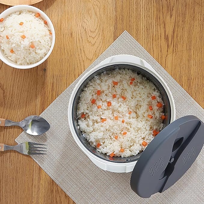Microwave Rice Cooker Steamer, Microwave Rice Cooker 2 Cup, Microwave Pasta Cooker with Strainer, 2 L Microwave Cookware Set for Rice, Pasta, Vegetables, Quinoa, Oatmeal, Ramen Non stick (green)