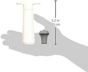 Vacu Vin Original Wine Saver with 2 Vacuum Bottle Stoppers – Wine Preserver Pump for Red or White Wine – Manual Air Remover System – Airtight Seal – Keep Wine Fresh Longer – White