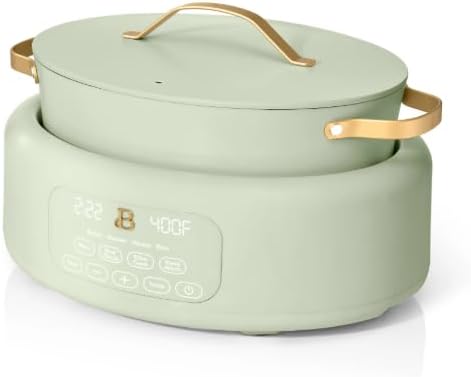 10-in-1 Electric Multi-Cooker, 6 Quart Programmable Cooking Pot with Digital Display, Nonstick Interior, One-Touch Controls, Multi-Function Kitchen Appliance (Sage Green)