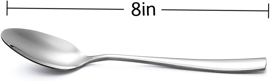 24-Piece Large Stainless Steel Dinner Spoons,8 Inches