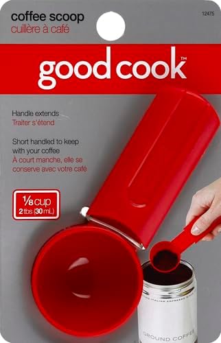 Goodcook Extendable Coffee Scoop, 2 Tablespoon, Small, Red (Pack of 4)
