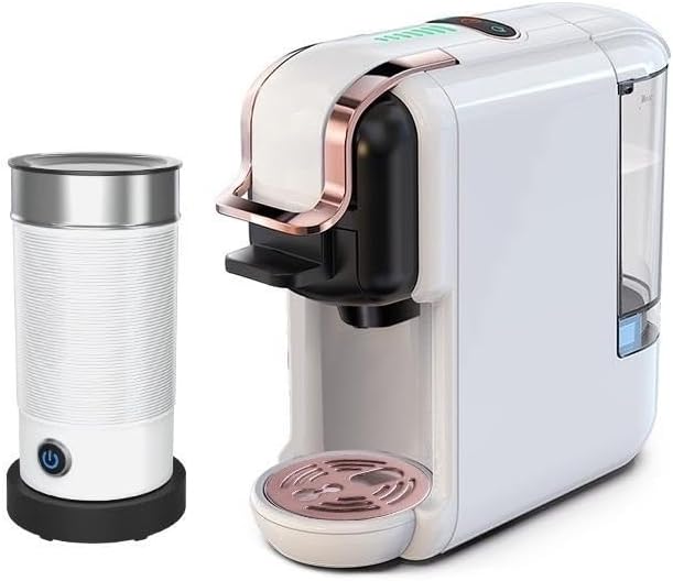 Multi-Capsule Coffee Maker, Hot/Cold Coffee Maker, Milk, ESE Pod Ground Coffee, Cafeteria, 19 Bar, 5 in 1 (Color : H2B M1A WH, Size : CHINA_EU)