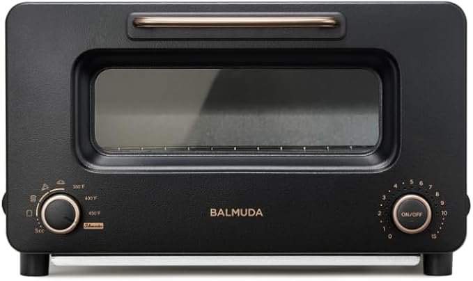BALMUDA The Toaster Pro | Steam Oven Toaster | Compact Size 14.1″W × 12.6″D × 8.2″H | 6 Modes: Shokupan, Golden Toast, Pizza, Croissant, Oven, Salamander Grill | (Baking Tray Sold Separately) | Black