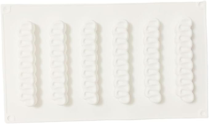 6 Ripple Shape Silicone Mold for Baking Mousse Cake Ice Cream Dessert Pudding Brownie Pastry Fondant Jelly Cake Decoration Mold