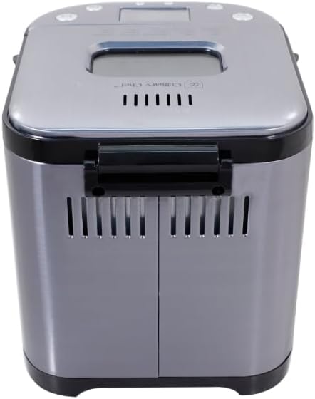 CULINARY CHEF Bread Maker Machine with Nonstick Bowl, Bread Hook, Measuring Cup & Spoon. 15-in-1, Gluten-Free Bread, Cake& Yogurt, 3 Crust Colour options and more.t3 Loaf Sizes. 2LB XL-Stainless Steel