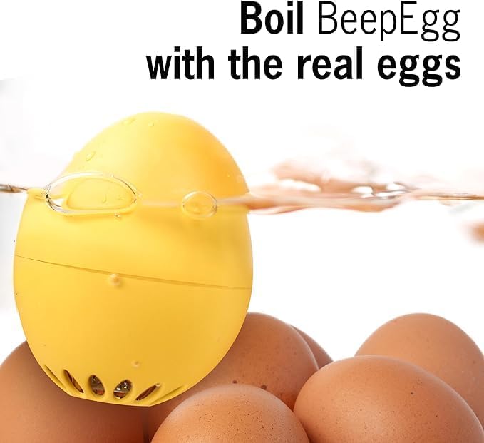 Mafia Beepegg – Egg Timer for Boiling Eggs – Musical Egg Cooker for Soft, Medium, Hard Boiled Eggs – Food Safe – Singing Floating Egg Timer – Egg Cooker for 3 Levels of Doneness - Brainstream