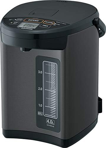 Zojirushi CD-NAC40BM Micom Water Boiler & Warmer, 4.0 Liter, Metallic Black & NS-TSC10 5-1/2-Cup (Uncooked) Micom Rice Cooker and Warmer, 1.0-Liter