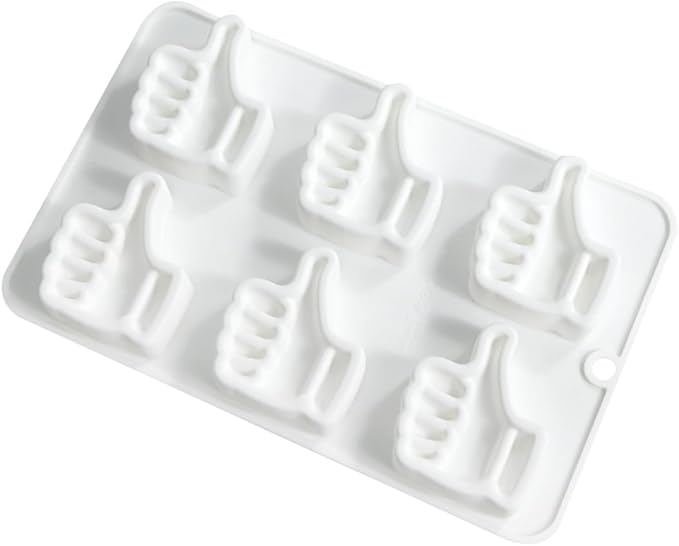 Food-Grade Silicone Thumb Molds, Non-Stick Baking Pan Mold for Chocolate, Candy, Jelly, Ice Cube, Muffin (H_ Thumb)