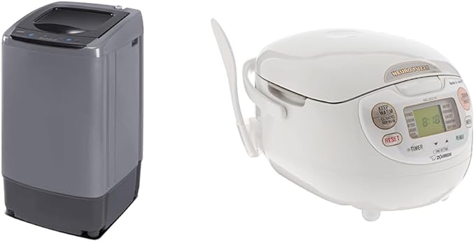 Comfee 0.9cu.ft Portable Washer & Zojirushi 5.5cup Neuro Fuzzy Rice Cooker Bundle