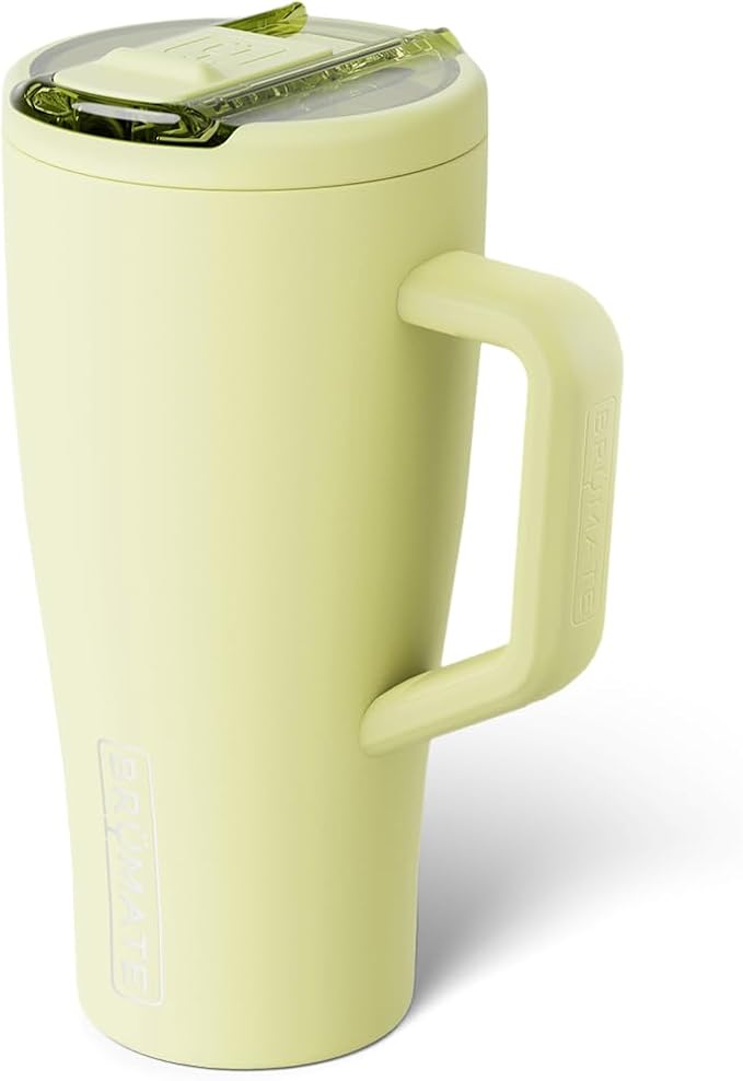 BrüMate Era Flip 30oz Tumbler with 100% Leakproof Covered Straw Lid | Hygienic Covered Straw | Insulated Stainless Steel Water Bottle with Handle | Cup Holder Friendly | BPA-Free (Prickly Pear)