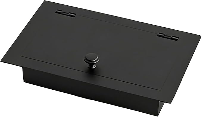 304 Stainless Steel Bin Cover, Countertop Trash can Lid, with a Central Pivot, the Lid can be Lifted, for Kitchen Cabinet, Bar & Bathroom(Black)