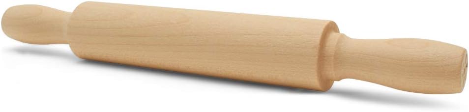 Wooden Mini Rolling Pin, 7 Inches Long, Pack of 50, Perfect for Fondant, Pasta, Baking in the Kitchen, Play-doh, Crafting and Imaginative Play, by Woodpeckers