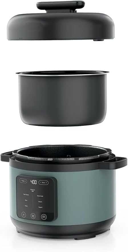HyperHeat Pressure Cooker - 6.5 Quart Multi-Cooker with 1200W Power, SimpliServe Pot for Family Meals, Programmable Electric Pressure Cooker for Fast and Healthy Cooking