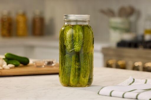 Ball - 64oz Wide Mouth Jars with Lids & Bands 6 Pack Jars | Half Gallon Large Glass Mason Jar for Food Storage with airtight Lid, 0.5 Gallon Glass Jar with Lid and Bands, Set of 6