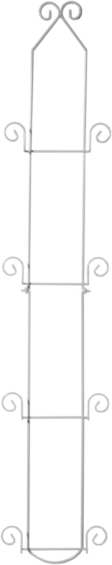 Tripar 4 Tier Vertical White Plate Rack for Collectible Plates, Plaques, Dishes, & China