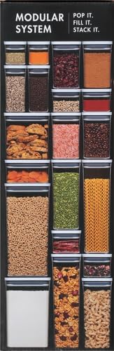 OXO Good Grips Storage Container Airtight | Stackable | For Pantry Organization | Dishwasher Safe | 5 Piece Set, Pack of 2