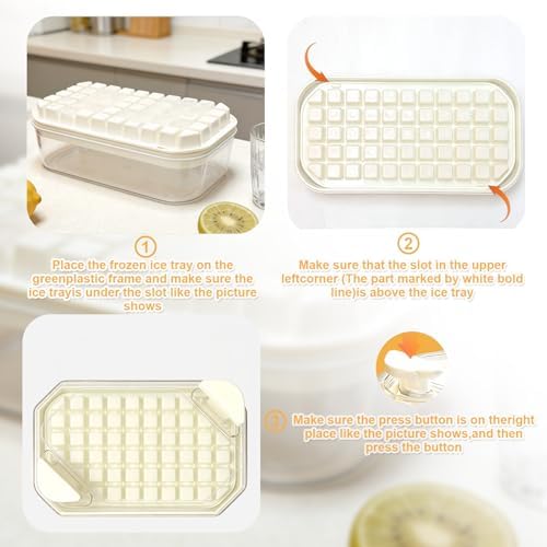 Ice Cube Tray with Lid and Bin+ Mini Ice Cube Trays with Lids