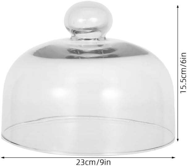 SOIMISS 9-Inch Glass Microwave Splatter Cover, Tall Dome Food Lid (6" High) with Steam Vent, Heat-Resistant Clear Splash Guard for Plates and Bowls