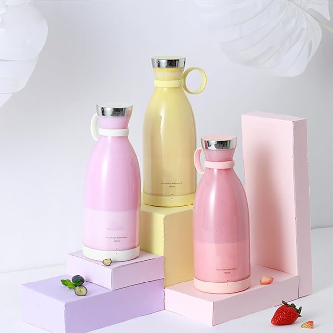 Portable Blender for Smoothies, Personal Small Smoothie Blender with 11.83 Oz/350ml for Shakes and Smoothies, Durable Stainless Steel Blades, Magnetic Charging, Convenient (Pink + Portable Cover)