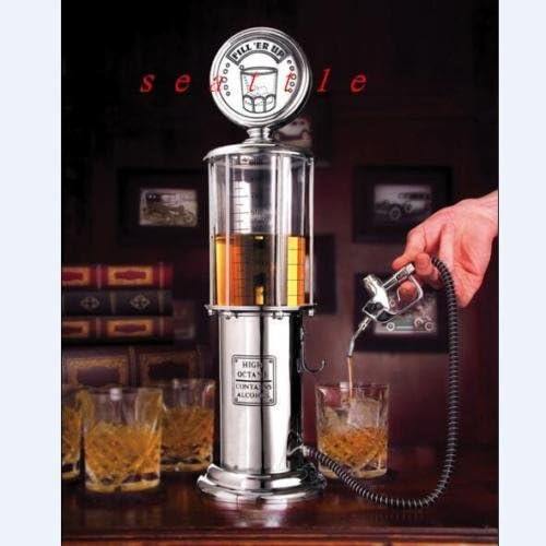 Gas Pump Whiskey / Bourbon Decanter - Liquor Dispenser for Vodka, Rum, Wine, Tequila or Scotch Decanter is Stainless Steel