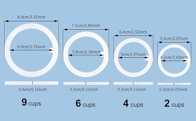 Sivaphe Replacement 4 Cup Moka Pot Infuser Parts for Stainless Steel Italian Stovetop Espresso Coffee Maker, 1 Coffee Filter and 3 Silicone Gasket Seals