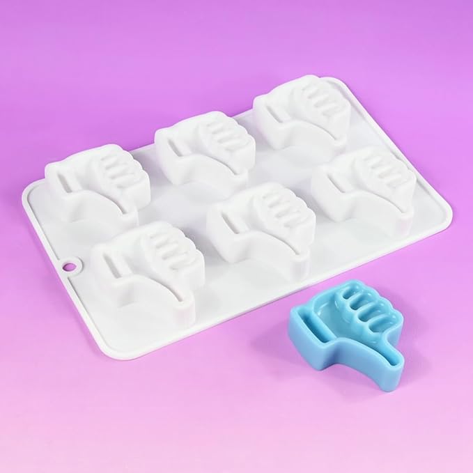 Food-Grade Silicone Thumb Molds, Non-Stick Baking Pan Mold for Chocolate, Candy, Jelly, Ice Cube, Muffin (H_ Thumb)