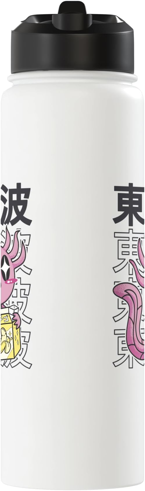 Kawaii Axolotl Banana Milk Carton Girls Teen Anime Stainless Steel Insulated Water Bottle