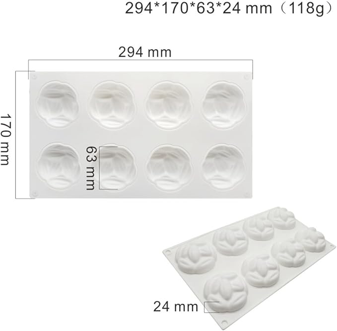 Silicone Mold for Baking Cakes,Soap Molds,Flower Shape Silicone Molds for Homemade French Dessert Mold for Pastry Chocolate,Jelly Chocolate Mold ＆ Ice Cube Tray (G_ Coffee Beans)