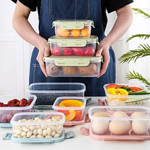 Food Storage Containers with Airtight Lids - Plastic Meal Prep Containers - Lunch Containers, Microwave, Dishwasher,and Freezer Safe (Pink)