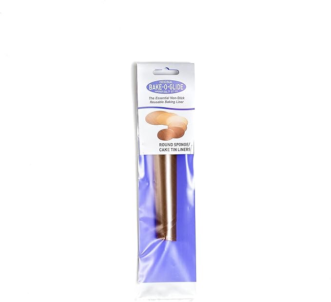 Bake-O-Glide Reusable Non-Stick Pre Cut Circles, Woven Glass Fabric Coated in 100% PTFE, Brown, 7-Inch