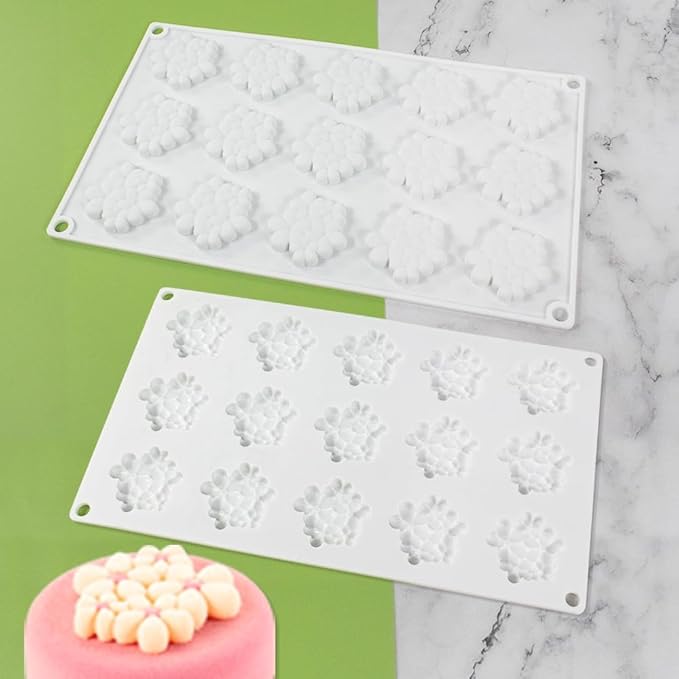Diy Bubble Cloud Flower Silicone Mold Dessert Cake for Chocolate Tool Decorating Jelly Kitchen Cake Baking Dish Mould Mouss (Cloud Flower N_11.84 X7 X0.32 inch)